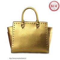 michael kors selma studded saffiano groot goud bakken Roermond Holland x310k540